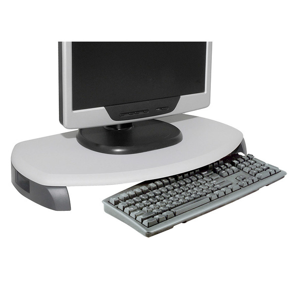 Kantek Monitor Stand/Keyboard Storage Two Tone Gray MS280